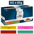 60 x 85g Perle Erlesene Katzennassfutter in Sauce  Sorten-Mix von PURINA GOURMET