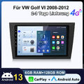 Android 13 Carplay Autoradio Für VW Golf VI 6+128G SWC RDS WIFI BT GPS NAVI DAB+