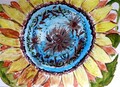 Bild Aquarell/Acryl original, A4 Format,  Sonnenblume, handsigniert,