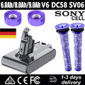 9000mAh Akku für Dyson V6 Animal DC58 DC59 DC61 DC62 SV03 SV04 Absolute AKKU DHL