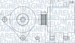 MAGNETI MARELLI Lichtmaschine Generator LiMa ohne Pfand 063732056010