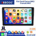 KAM 4+64G Für Ford Focus Fiesta MK5 Transit Autoradio Android13 GPS WIFI CarPlay