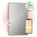 Infrarotheizung Spiegel Thermostat 1000 W WiFi IP24 Panel Heizstrahler Gold