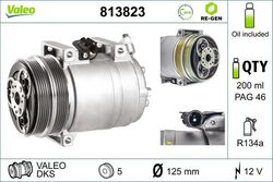 VALEO Kompressor, Klimaanlage 813823 für FORD VOLVO