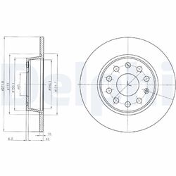 2 x DELPHI BG4324C Bremsscheibe für AUDI,AUDI (FAW),CUPRA,MAZDA (CHANGAN),OPEL,S