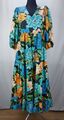 Reserved Damen Sommer Maxi Kleid mit Blumenprint Taschen Gr. 38