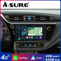 8 Core 4+64G Autoradio Android 14 Carplay RDS GPS NAVI Für Toyota Auris Corolla