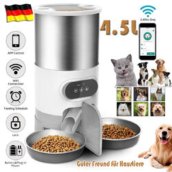 4.5L WIFI Automatischer Futterspender Futterautomat für Katze & Hunde APP Feeder