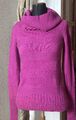 Hübscher Strick-Pullover mit weitem Rollkragen v. DKNY Jeans Gr.M Pink