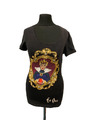 Pinko Disney Evil Queen T-Shirt Gr. S Damen Schwarz Gold-Verziert Trendy 1A652