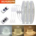 220V 230V LED Streifen Stripe 2835 Dimmbar Band Leiste Lichtschlauch Lichtband