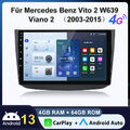 Carplay Android Für Mercedes Vito 2 W639 Viano 2 Autoradio NAVI SWC DAB+ 4+64G