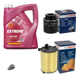 BOSCH Inspektionspaket 5 L MANNOL Extreme 5W-40 für VW Golf VI 1.4 TSI 1.2