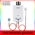 6L/min LPG Durchlauferhitzer Warmwasserbereiter 12kW mit 50mbar Gasdruckregler