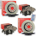 4x Brembo Bremsscheiben + Beläge Vorne + Hinten passend für Mini Cooper R50 R53