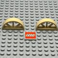 LEGO® Fenster Rundbogen gebogen 20309 beige tan 1x4x2 2 Stück