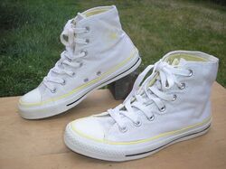 Original CONVERSE Chucks sneaker HI, Gr. 37, Weiß/ Gelb, TOPP !!!