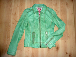 Milestone Damen Lederjacke Lammnappa Leder Echtleder Jacke Grün Gr.34