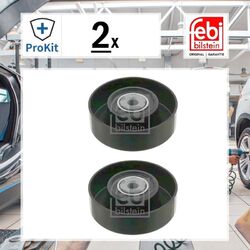 2x ORIGINAL® Febi Bilstein Umlenk-/Führungsrolle, Keilrippenriemen für Opel