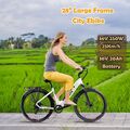 Elektrofahrrad 26'' 250W E-fahrrad City eBike 36V/20AH Shimano 7-Gäng ES-26-SDXK