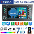 2+64G Android 13 Für Audi A4 8E 8H B6 B7 2000-09 Autoradio GPS Navi WIFI RDS KAM