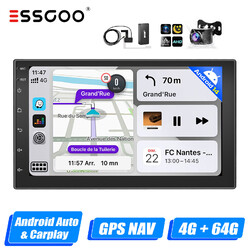 7" Android 14 64G Apple Carplay Autoradio DAB+ Bluetooth GPS NAV Wifi 2 DIN Kam