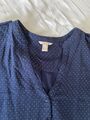 bluse esprit 36 Dunkelblau Mit Pünktchen Süß 