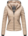 Damen Jacke Steppjacke Übergangsjacke gesteppt Stepp Taupe S NB114 Box306