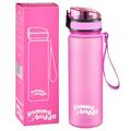 yummybuddy Trinkflasche Kinder Wasserflasche Auslaufsicher Tritan 500ml Pink