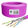 25m Cat7a Netzwerkkabel KUPFER Verlegekabel S/FTP Installation Daten Kabel Cat 7