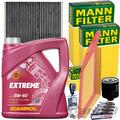 MANN FILTERSET+MANNOL 5W40 für 1.4+1.6+16V VW GOLF 4 BORA 1J POLO 6N2 LUPO