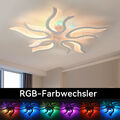 RGB LED Deckenleuchte Dimmbar Wohnzimmer Moderne Deckenlampe mit Fernbedienung