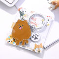 Lovely Pomeranian Dog Key Chains Charm Pet Bag Car Keyring Ornaments Gifts Bf