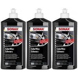 3 x SONAX ColorWax schwarz 500ml Autowachs Farbpolitur Lackpolitur Lackpflege