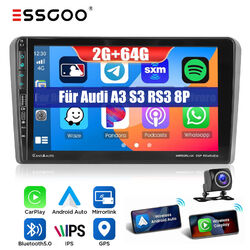 2+64GB 4-Kern USB Android 13 Autoradio Navi BT CarPlay KAM für AUDI A3 S3 RS3 8P