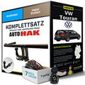 Für VW Touran Typ 1T1,1T2,1T3 Anhängerkupplung abnehmbar +eSatz 7pol 03- NEU AHK