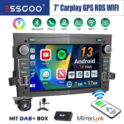 DAB+ Android 13 Carplay Autoradio GPS Navi Kam Für Opel Corsa C D Astra H Zafira