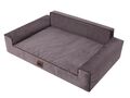 Orthopädisches Hundebett GLAMOUR Bett Sofa Ökoleinen Kissen L BRAUN 78x53 cm %