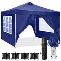 Pavillon Faltpavillon 3x3m Partyzelt Pavillion Pop-Up Wasserdicht UV-Schutz Zelt