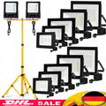 1x/2x LED Fluter Flutlicht Außen Baustrahler Scheinwerfer Stativ Stecker 10-100W