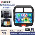 64G Android13 DAB Autoradio Für Mitsubishi ASX 2010-16 CarPlay GPS NAVI WiFi KAM