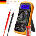 Multimeter mit Batterie Digital Spannungsmesser Prüfer Strom Messgerät 