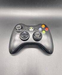 XBOX 360 Controller Original Microsoft Schwarz GamePad Wireless Ungetestet