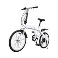 20 Zoll 6 Gang Faltrad Klappfahrrad 6 Gang Klapprad Faltrad Folding Fahrrad Weiß