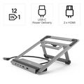 Hama USB-C Dockingstation 12in1 Notebook Stand USB-A HDMI 4K LAN Displayport Aux