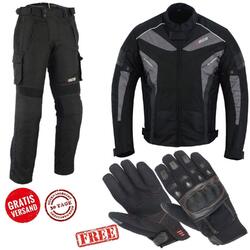 BOS Herren Motorrad Jacke und Hose Biker Motorrad Textil Kombi Motorradkombi Neu