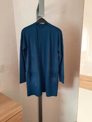 ZERO Damen Strickjacke Long-Cardigan Gr. 36 petrol blau 59,90 € UVP