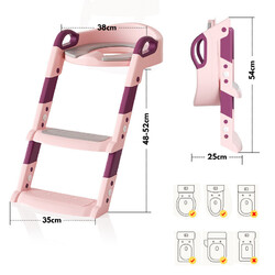 Toilettentrainer Toilettensitz Kinder WC Sitz mit Treppe Lerntöpfchen Faltbar