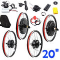 20 Zoll Hinterrad Elektro Fahrrad Motor Kit E Bike Nabe Umbausatz LED-Kit 36/48V