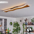 LED Dimmbare Decken Leuchte Holz Flur Beleuchtung Wohn Schlaf Zimmer Raum Lampe 